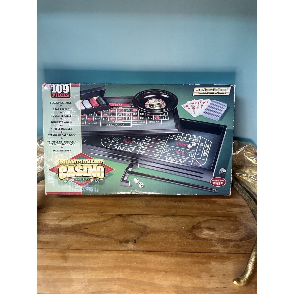 109 pc Championship casino Deluxe table Game Set , New